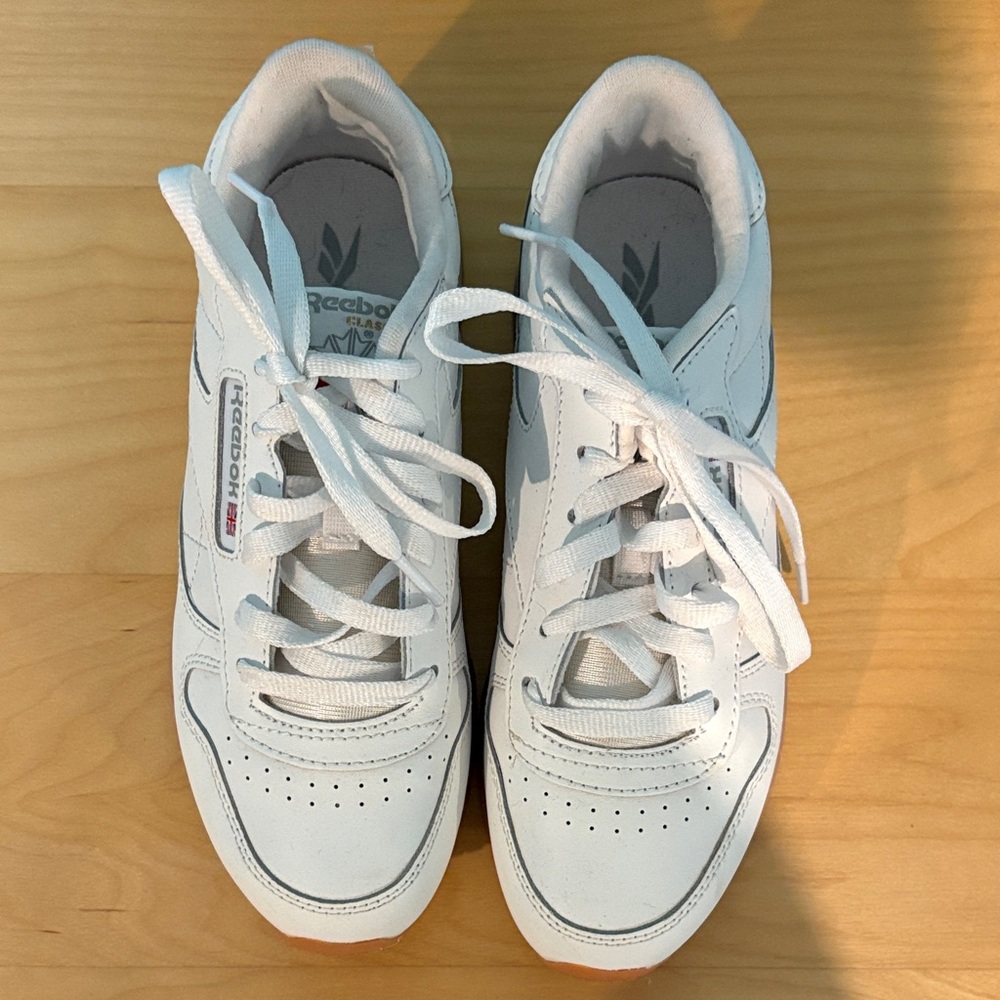 Reebok Kids White and Gray Sneakers